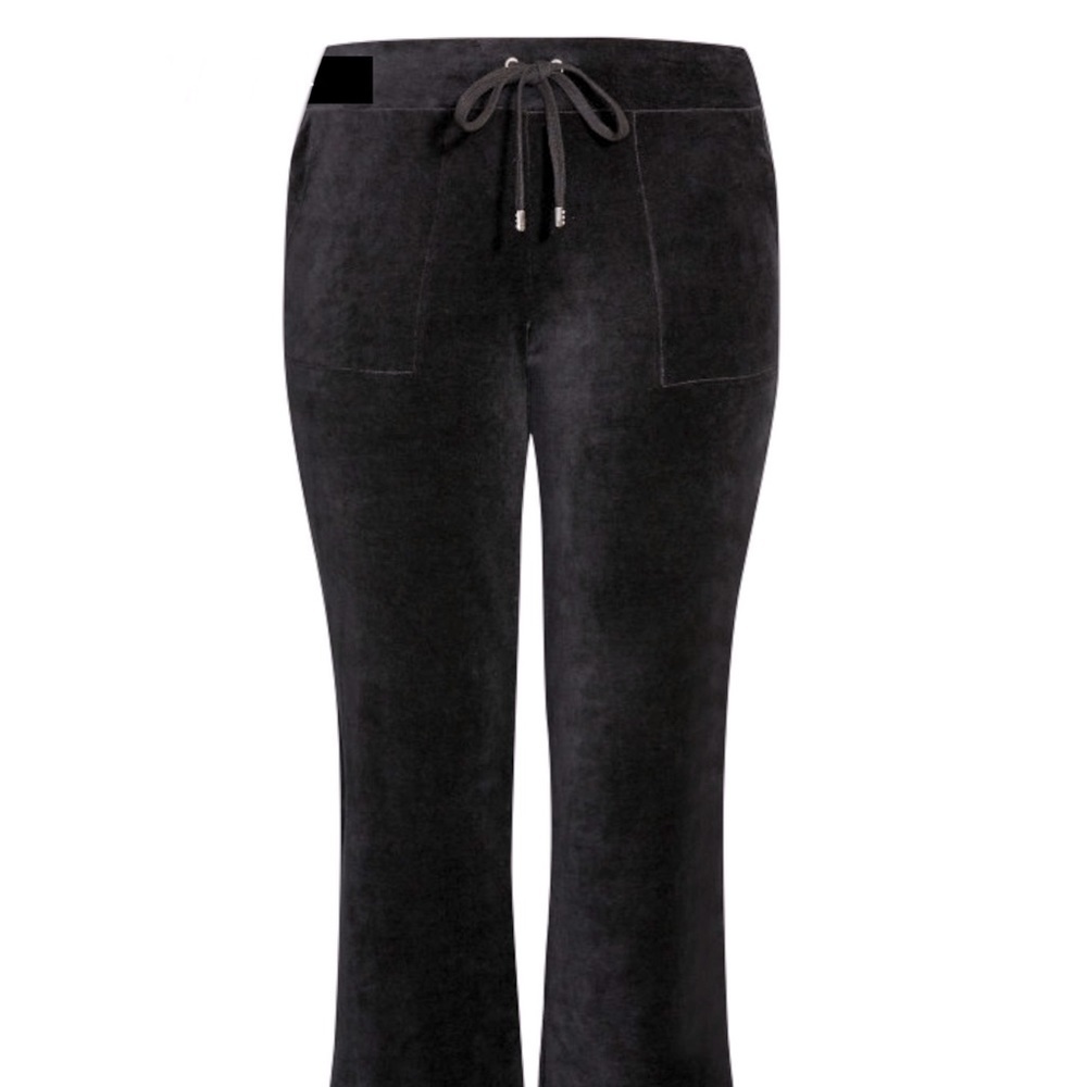 Avenue Rhinestone Toggle Drawstring Pull-on Velour Pant (SP11)